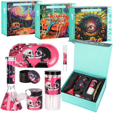 Pulsar Design Series Beaker Water Pipe Smoker's Kit | 7.75"