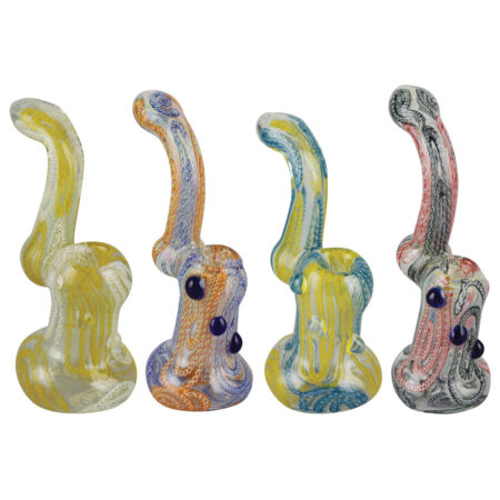Inside Out Worked Bubbler - 7" / Colors Vary