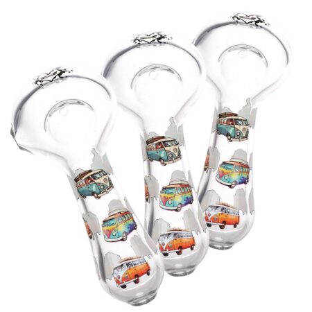Pulsar VW Bus Glass Spoon Pipe – 4.5″ 3CT