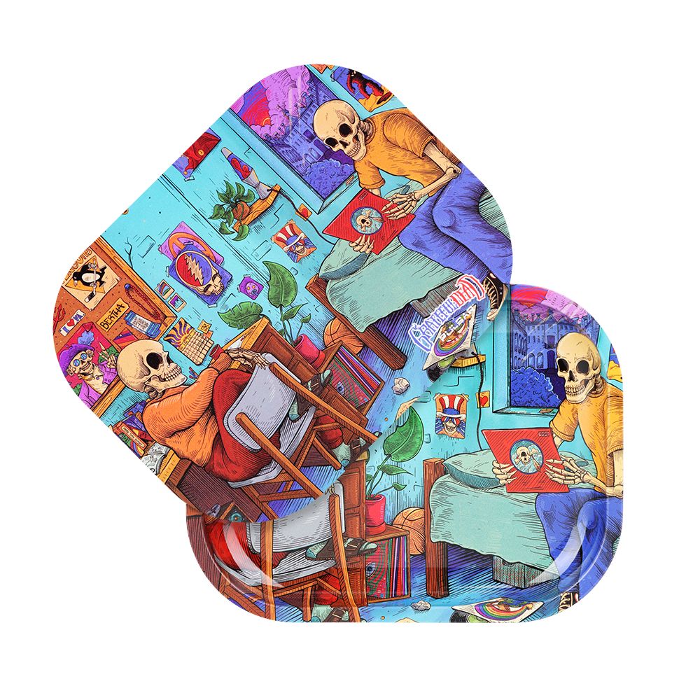 Grateful Dead x Pulsar Mini Rolling Tray & Lid Kit – Deadhead Dorm / 7″x5.5″
