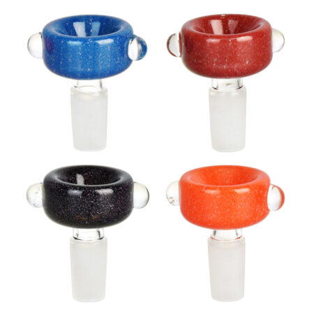 Full Color Round Herb Slide w/ Dichro – 14mm M / Colors Vary