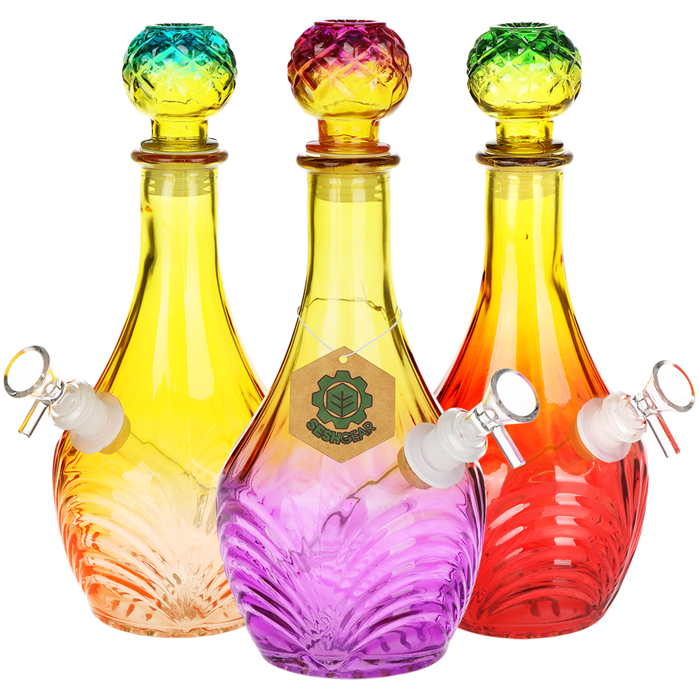 SeshGear Vintage Ombre Glass Water Pipe – 11″ / 14mm F / High Stripe
