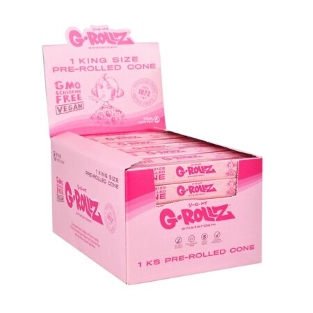 G-ROLLZ Lightly Dyed Pink Pre-Rolled Cones - King Size 72ct