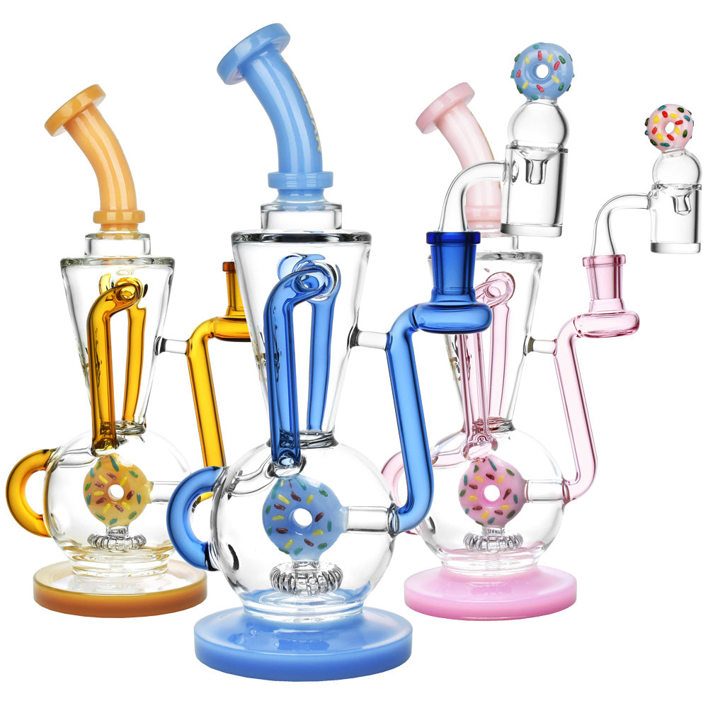 Pulsar Delectable Donut Recycler Dab Rig Kit – 10.75″/14mm F / Colors Vary