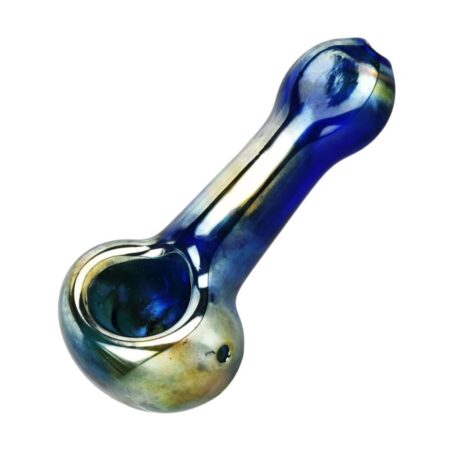 Oil Slick Lightweight Glass Spoon Pipe - 4borosilicate Hand Pipe