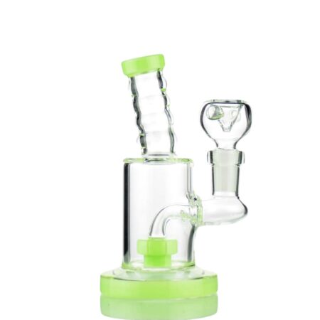 Mini Slime Color Water Pipe with Round Showerhead Percolator 14mm Male Bowl