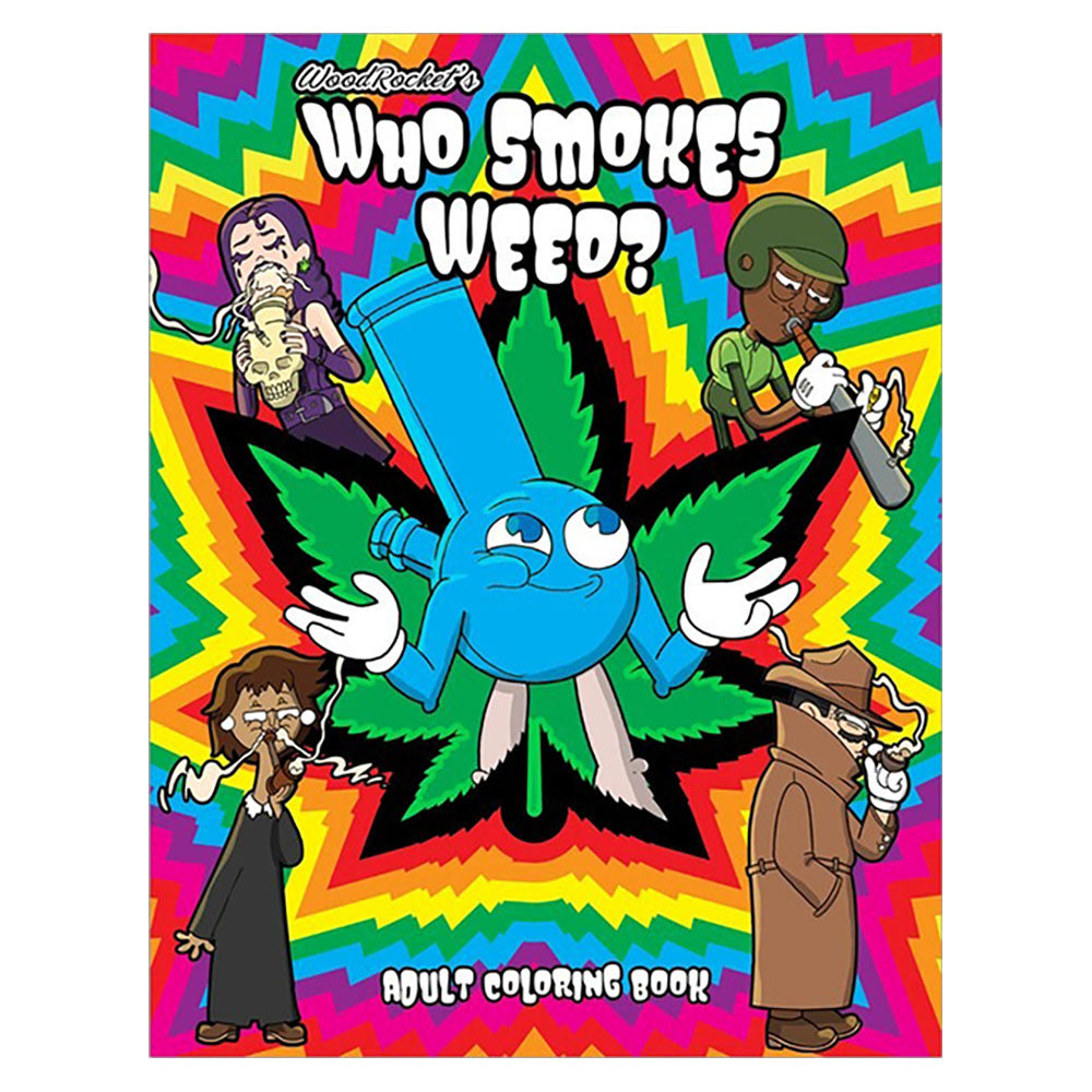 Wood Rocket Who Smokes Adult Coloring Book – 8.5″x11″