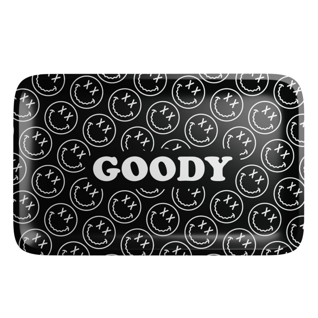 Goody Glass – Black Pattern Face Rolling Tray