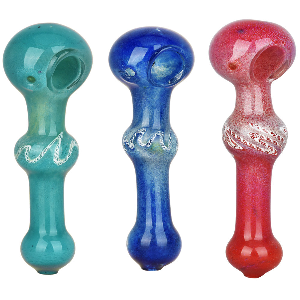 Galactic Center Micro-Frit Spoon Pipe – 5.5″ / Colors Vary