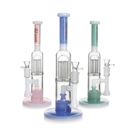 HITTN SHOWERHEAD 6-ARM TREE PERC STRAIGHT TUBE BONG