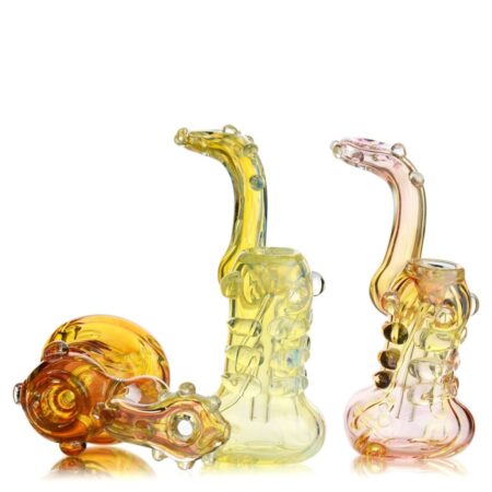 Durable Glass Bubbler with Fixed Percolator Downstem and 18mm Bowl