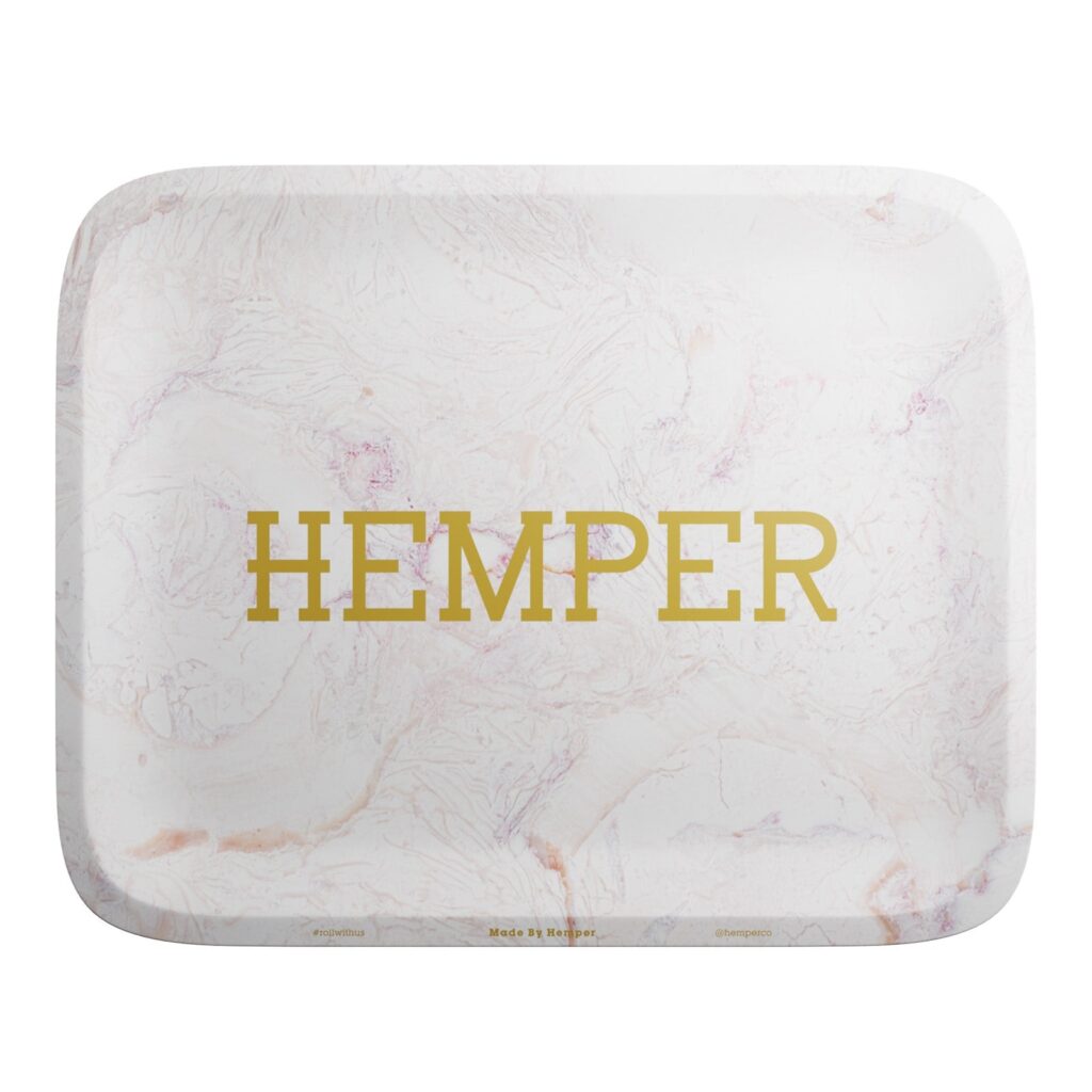 HEMPER  – Luxe Marble Pink/White Rolling Tray
