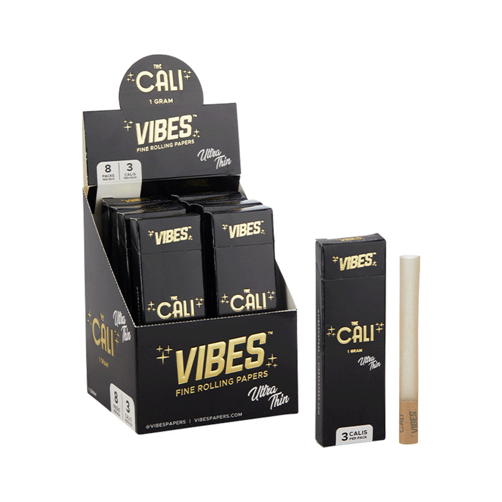 Vibes The Cali Pre-Rolls – 3pk/Ultra Thin 8PC DISP