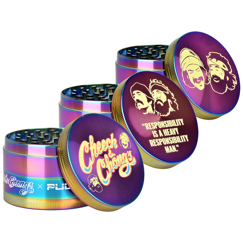 Cheech & Chong’s™ x Pulsar Rainbow Metal Grinder | 4pc | 2.5″