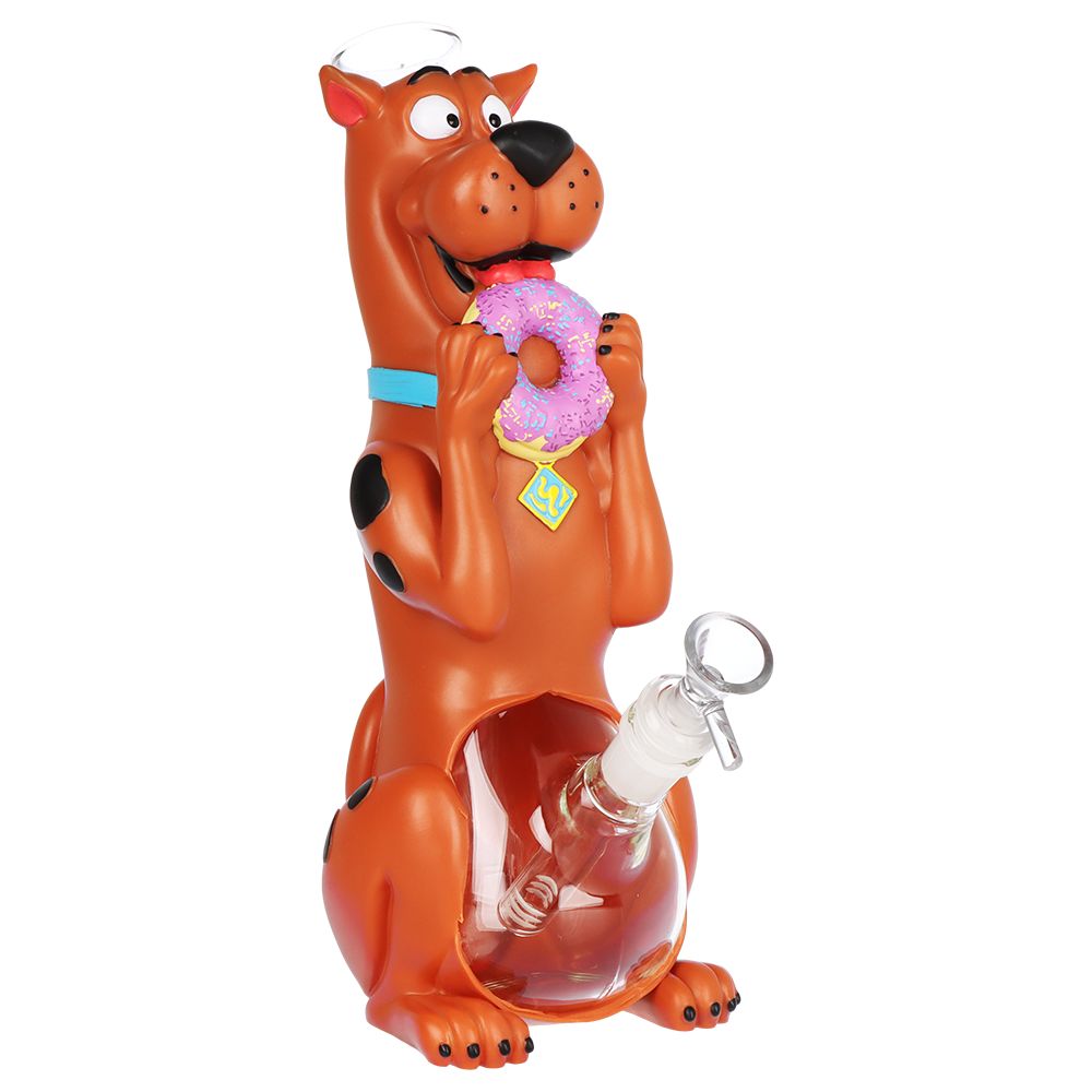 Doggie Snacks Glass & Vinyl Water Pipe – 10.75″ / 14mm F