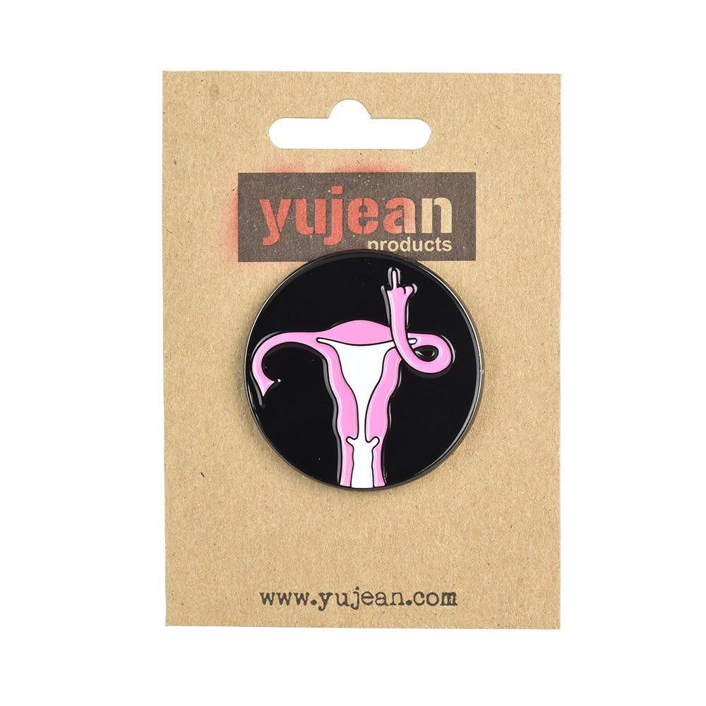 Scary Uterus Enamel Pin – 1.5″