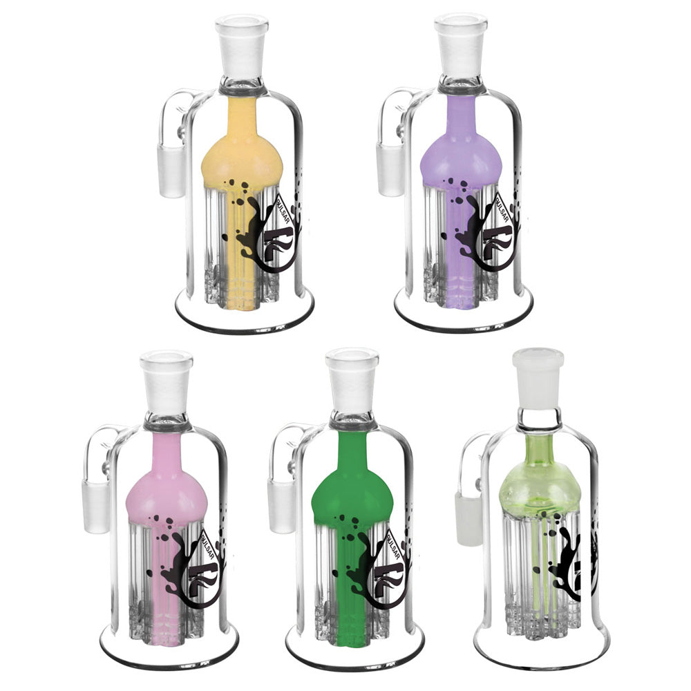 Pulsar 8 Arm Ash Catcher – 14mm Male / Colors Vary