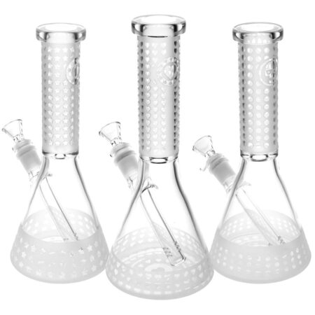 Top Eight Etched Beaker Water Pipe - 9.75"/14mm F/Designs Vary
