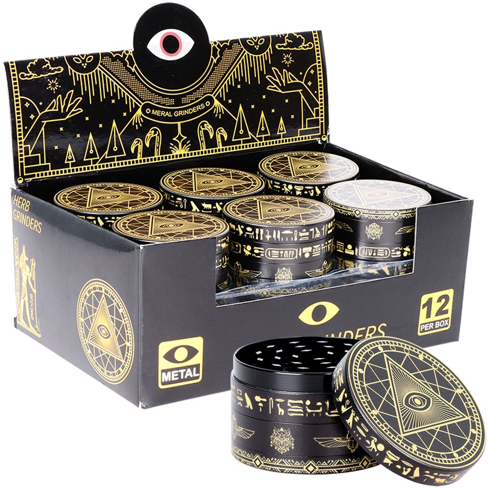 All-Seeing Eye Metal Grinder – 4pc / 2.5″ 12ct