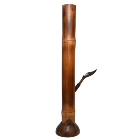Bamboo Bong Set with Wooden Leaf Bowl for Eco Smokers