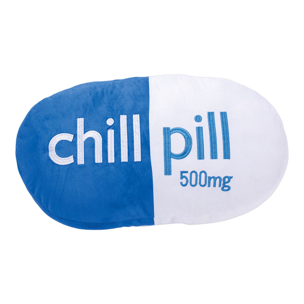 Chill Pill Plush Pillow – 18″x10″ / Blue