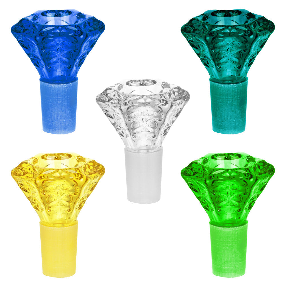 Diamond Cut Bowl Slide – 14mm M / Colors Vary