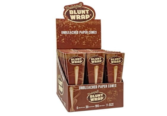 Orginal Blunt Wrap Unbleached Cones – 1/4 – 6 pack