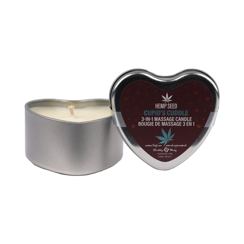 Earthly Body Hemp Seed 3-in-1 Valentines Day Candle Cupid’s Cuddle 4 oz.