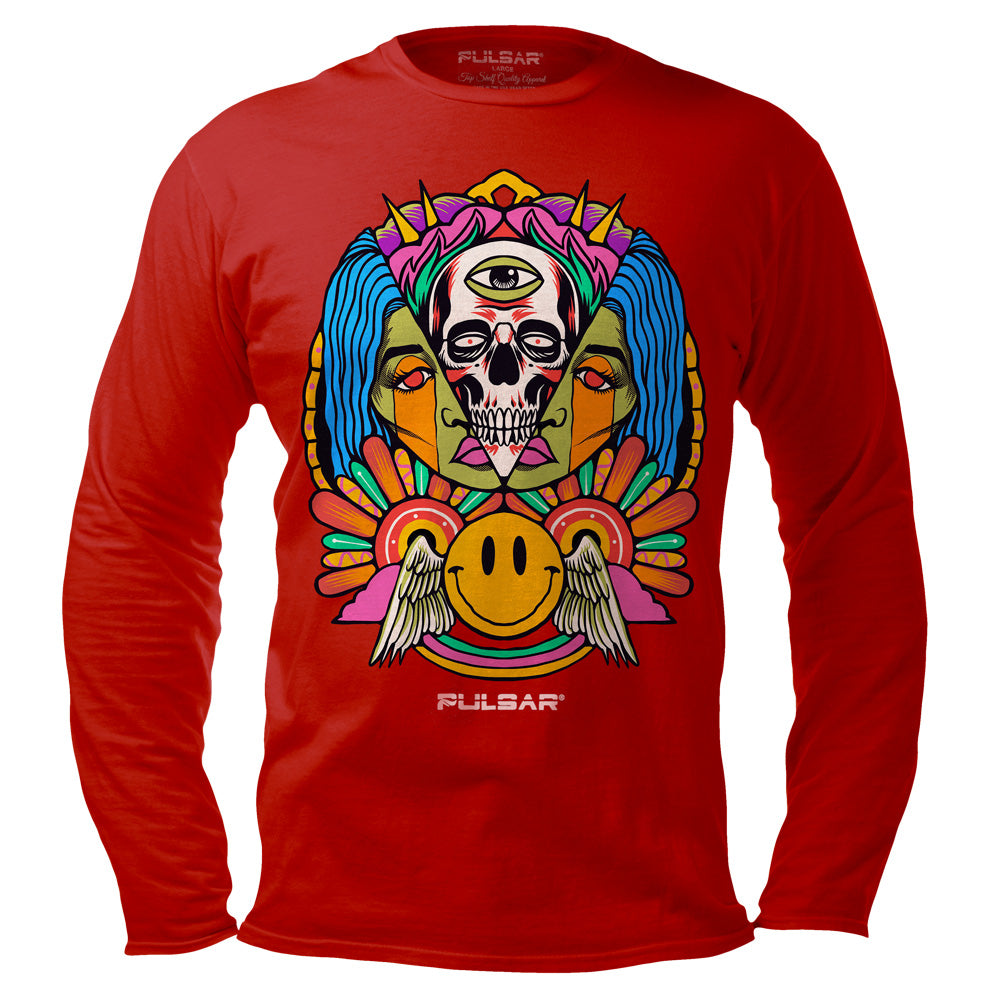 Pulsar Trippin Long Sleeve Shirt – Red