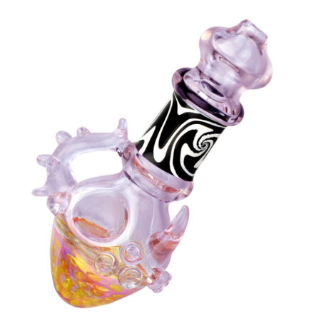 Purple Goth Honeycomb Hand Pipe - 5.5"