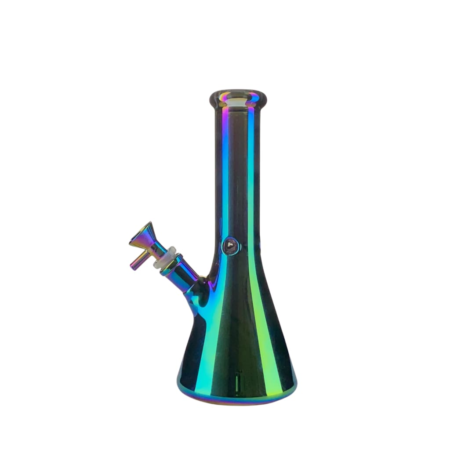 Beaker Metallic Rainbow Water Pipe with Smooth Hits and Color Options
