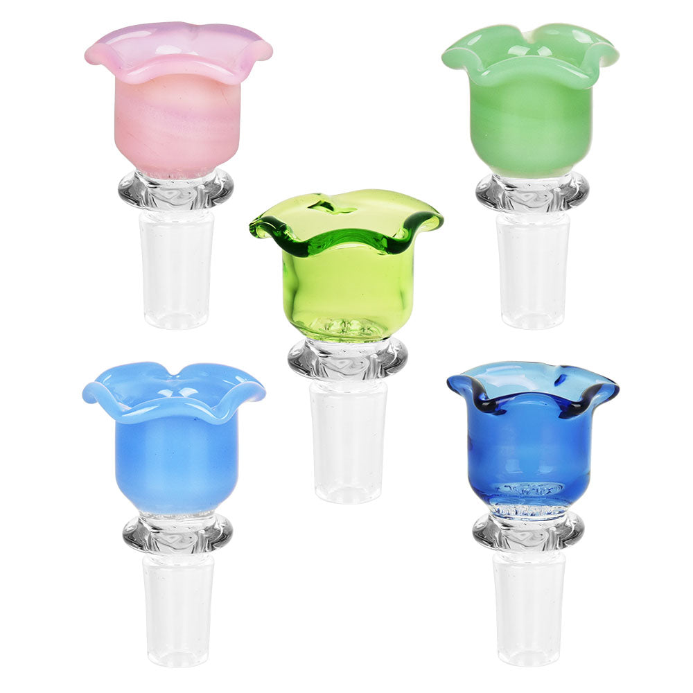 Blissful Blossom Herb Slide w/ Screen – 14mm M/ Clrs Vry