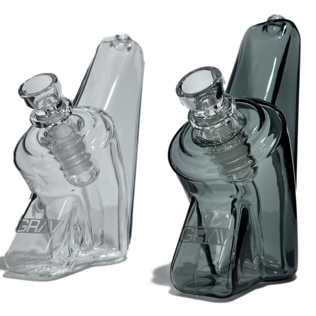Grav Webge Bubbler with 14mm Cup Bowl and 45° Male Banger Compatibility