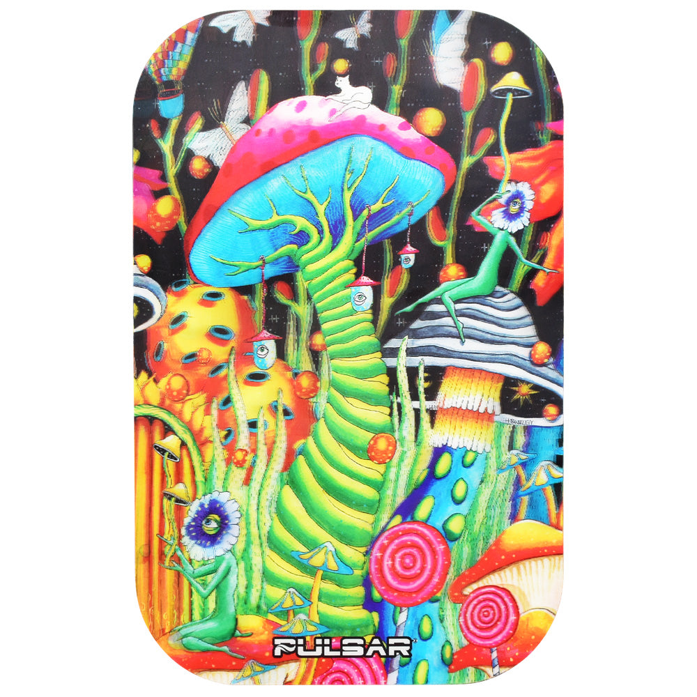 Pulsar Magnetic Rolling Tray Lid – 3D Garden of Cosmic Delights / 11″x7″