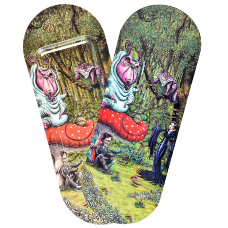 Pulsar SK8Tray Rolling Tray w/ 3D Lid – 7.25″x19.75″/Malice In Wonderland