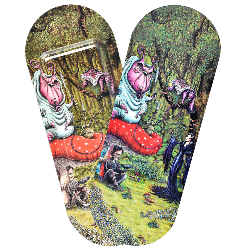 Pulsar SK8Tray Rolling Tray w/ 3D Lid – 7.25″x19.75″/Malice In Wonderland
