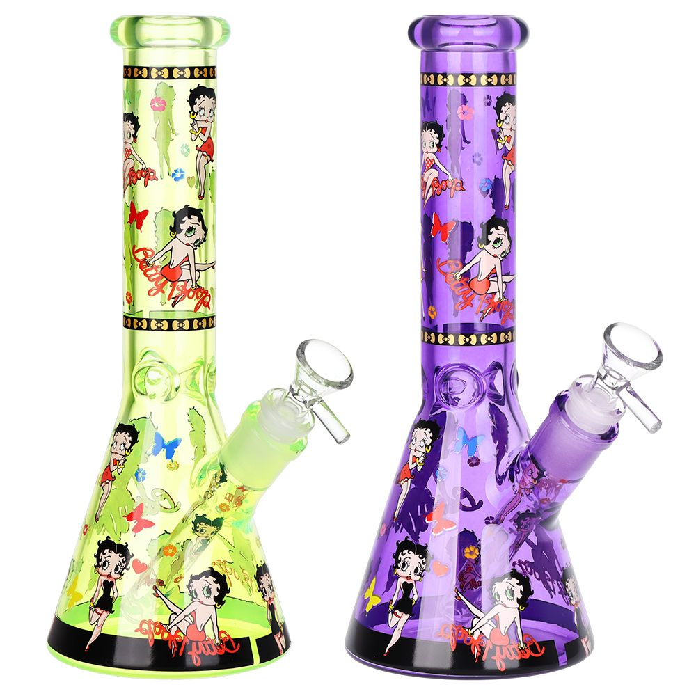Betsy Beep Neon Beaker Glass Water Pipe – 10″ / 14mm F / Colors Vary