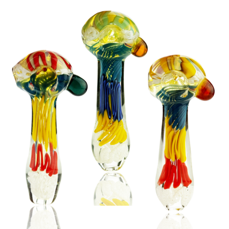 Rasta Art Glass Spoon Pipe (4 Inch)
