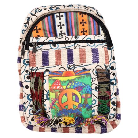 ThreadHeads Peaceful Shroom Patchwork Crossbody Bag – 10″x8″
