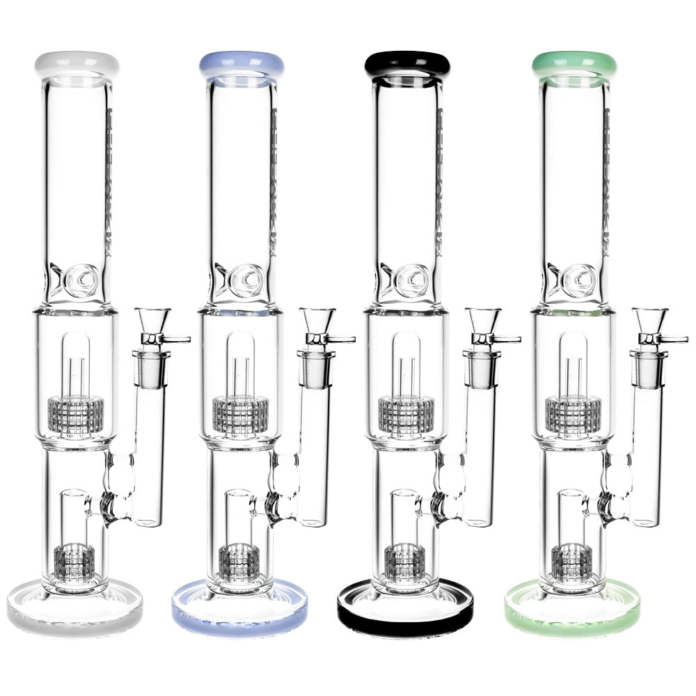 Pulsar Borosilicate Water Pipe- 16.5″ / 19mm F / Colors Vary