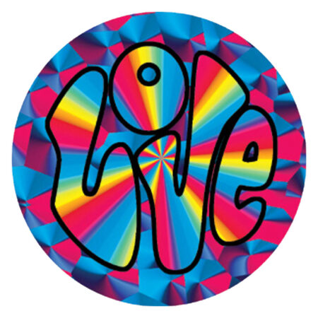 Round Psychedelic Love Sticker