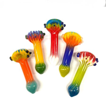 Vibrant Reversal Art Glass Spoon Pipe