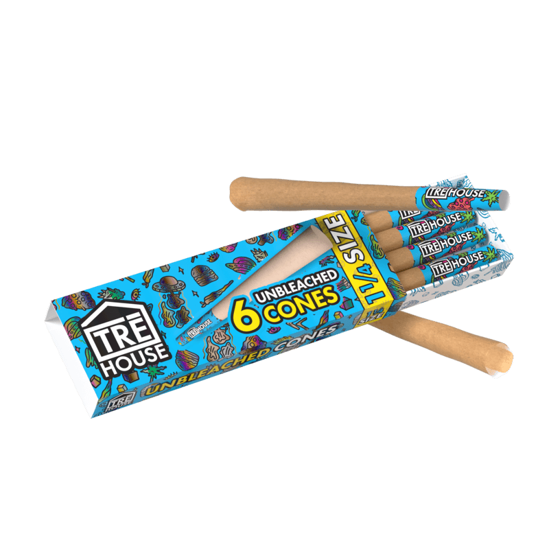 Pre Roll Cones – 6 Pack – 1 1/4″ – Unbleached – (24 Pack)