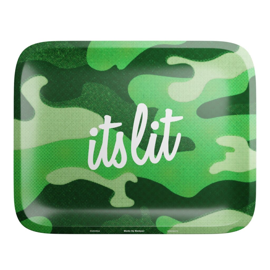 HEMPER  – It’s Lit Light Green Camo Rolling Tray