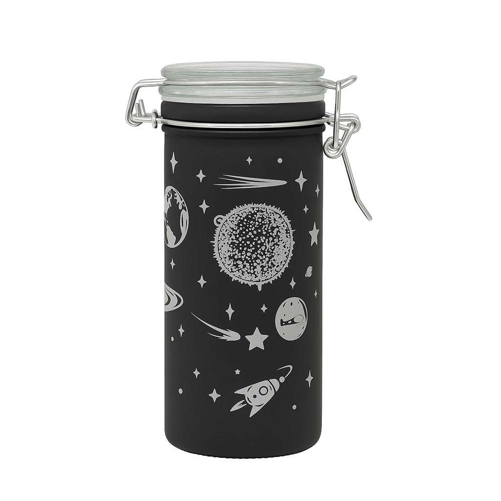 BLACK FROSTED – GALAXY STORAGE JAR