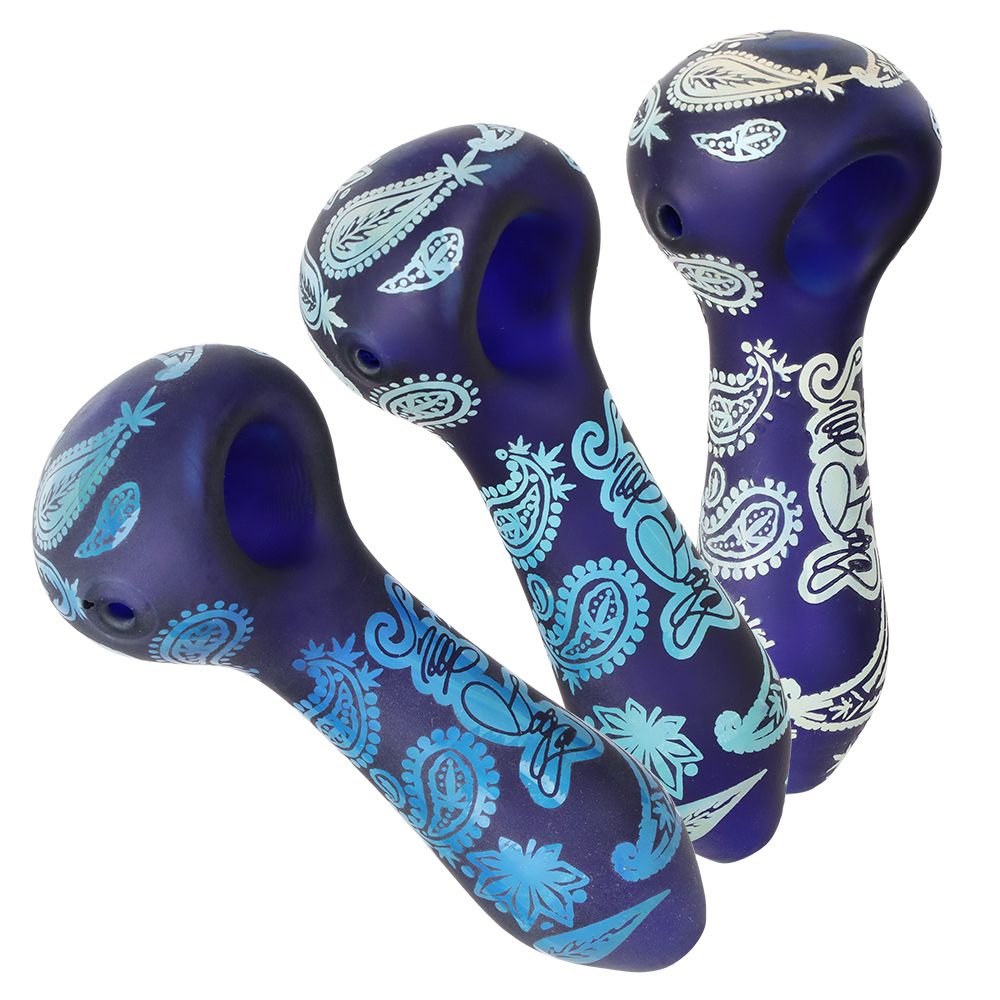Dogg Lbs Engraved Hazely Glass Spoon Pipe – 4″ / Colors Vary