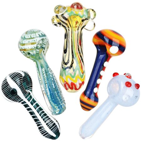 Future Shock Assortment Glass Spoon Pipes – 4.5″ 20ct