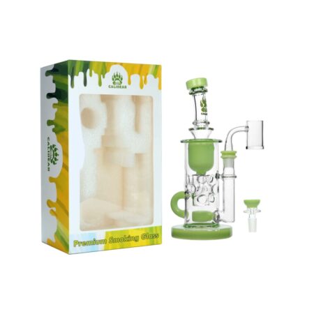 Calibear Glass Straight Fab Klein with Premium Sandblasting Tech - Lime Green