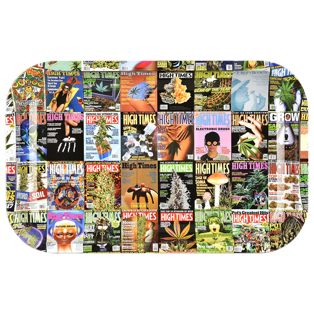 High Times x Pulsar Metal Rolling Tray – Covers Collage / 11″ x 7″