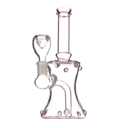 Beaded Mini Bong with Glass Beaded Body and 14mm Glass Slide Bowl
